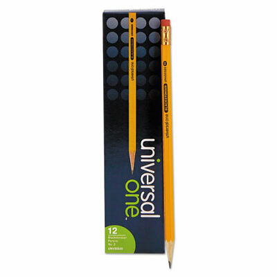 Universal Deluxe Blackstonian Pencil, Hb (#2), Black Lead, Yellow Barrel, Dozen