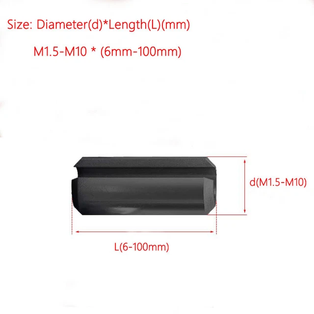 M1.5 M2 M2.5 M3-M10 Flexible Cylindrical Pins / Hollow Pin 65 Manganese Steel