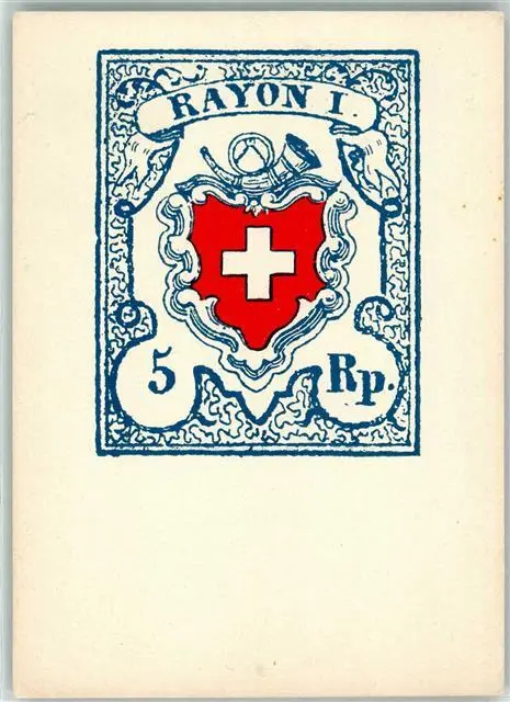 39699350 - Abdruck Briefmarke Rayon I. 5 Rp. Phila Schweiz