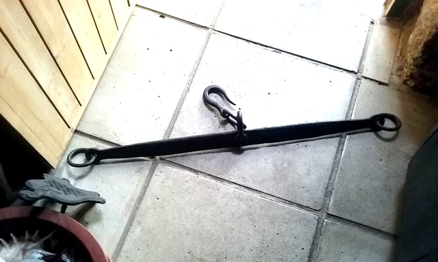 Antique Wrought Iron horse wagon yoke harness Blacksmith made (AC3)