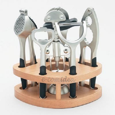 Set di Gadget in Lega di Zinco da 6 Pezzi Set di Utensili da Cucina Essenziali stared Set apriscatole da Cucina apriscatole per spremiagrumi apribottiglie per Vino schiaccianoci 