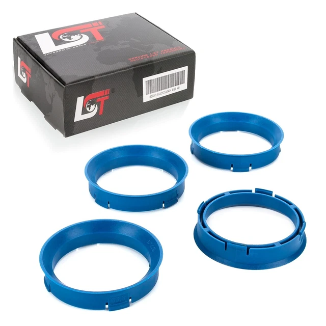 Anneaux De Centrage 66,6 à 57,1 Mm - Lot De 4 Plastique - Pour Jantes VW, Audi, Mercedes - Réduction Vibrations