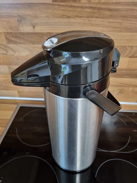 Animo Kaffee Pumpkanne Thermoskanne 2,1 L mit Glaseinsatz