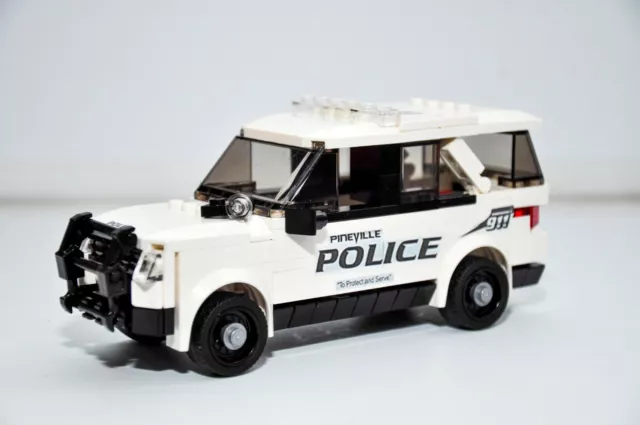 CUSTOM POLICE INTERCEPTOR Utility Truck SUV Model Compatible with LEGO ...