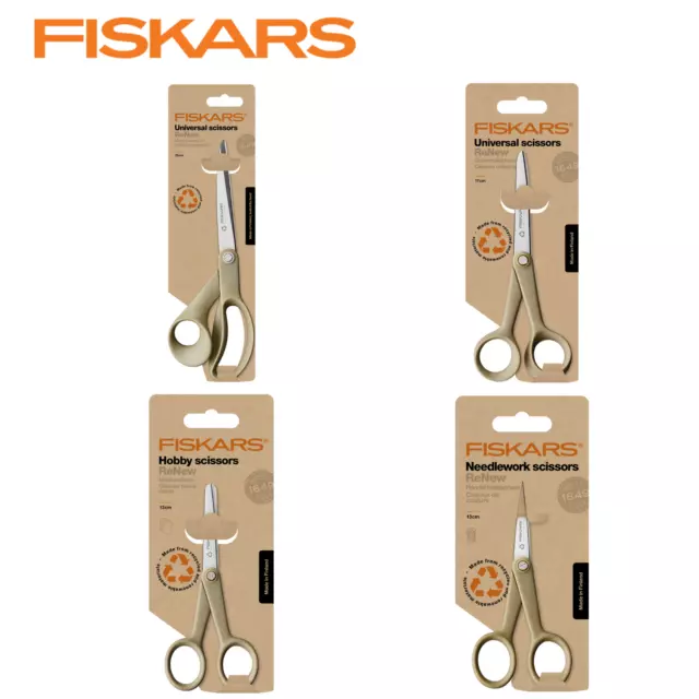 Fiskars Scissors: ReNew:  Recycled Universal Hobby Needlework Craft Quilting Sew