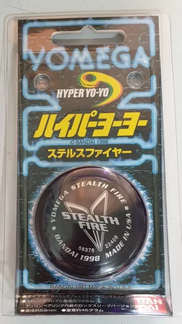 Yomega Stealth Fire Yoyo 1998 Ultra Rare Collectible BNIP Purple / Black Cap