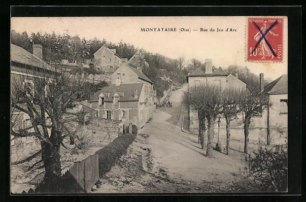 CPA Montataire, Rue du Jeu d'Arc 1915