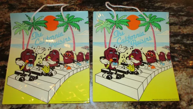 2 Vintage California Raisans BIRTHDAY Party Gift Birthday Bag New Old Stock