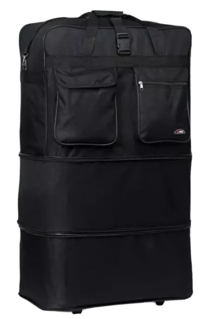40” Expandable Rolling Duffle Bag Wheeled Spinner Suitcase Luggage