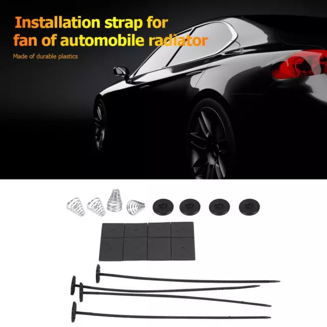 1 Set Universal Car Electric Radiator Cooling Fan Mount Fitting Kit Ties Straps 3