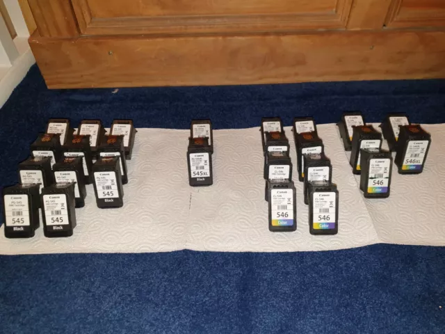 26 x Canon PG-545 CL-546 xl Used Empty Ink Cartridges Colour Black Job Lot