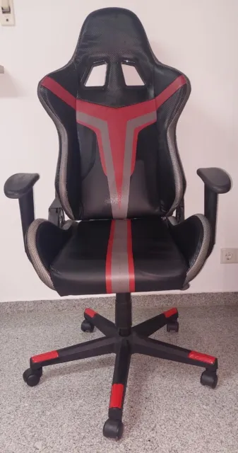Gaming Stuhl Ergonomisch Gamer Stuhl mit Lendenkissen + Kopfstütze Gaming Chair