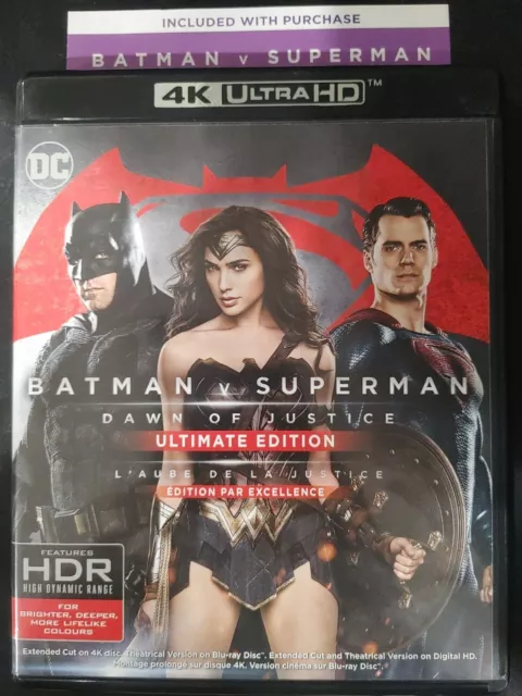 Batman Vs. Superman: Dawn Of Justice 4K + Blu Ray With Digital Code