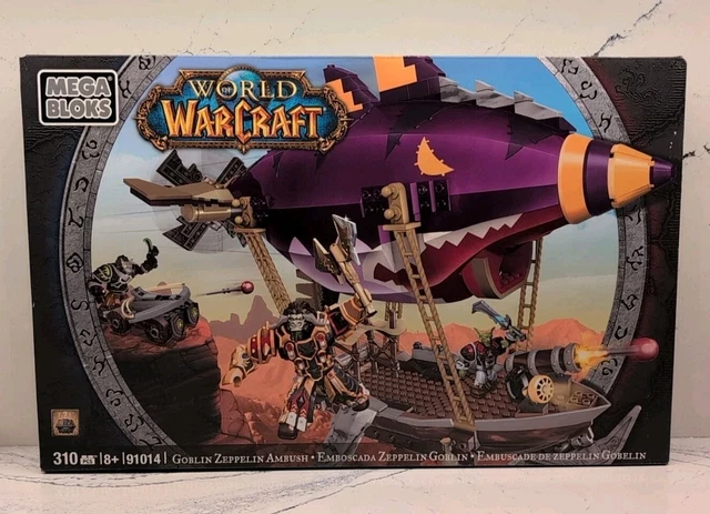 Mega Bloks 91014 – World Of Warcraft Kobold-Zeppelin Bausatz, Mit Figuren & Waffen, Ab 8 Jahren