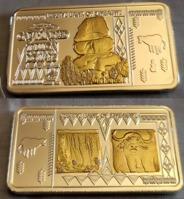 Zimbabwe Silver Gold Bar Trillion How to Become a Trillionaire Millionaire Rich