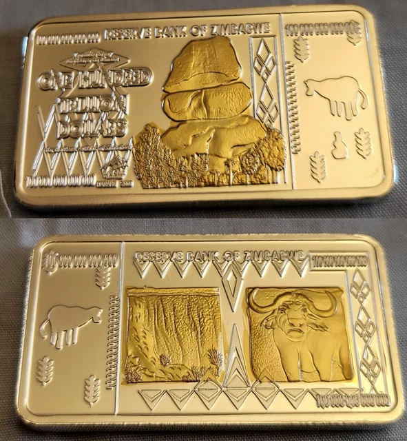 ZIMBABWE SILVER GOLD Bar Trillion How to a Trillionaire