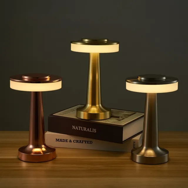 Lampada Da Tavolo a LED Touch Senza Fili Ricaricabile Per Casa Ristorante Bar 2