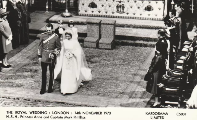 ***Original Postcard***Prinzessin Anne-Windsor-Mark-Royal Wedding-1973-London