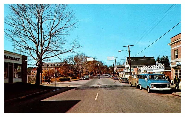 Postcard SHOPS SCENE Durham New Hampshire NH AR3926