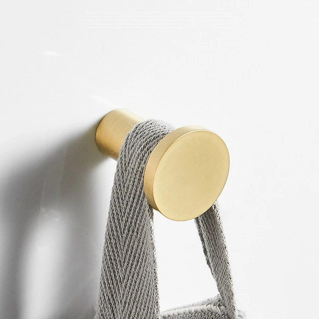Brass Wall Mounted Hook Coat Towel Bag Hanger Rack Holder Hardware DIY Organizer