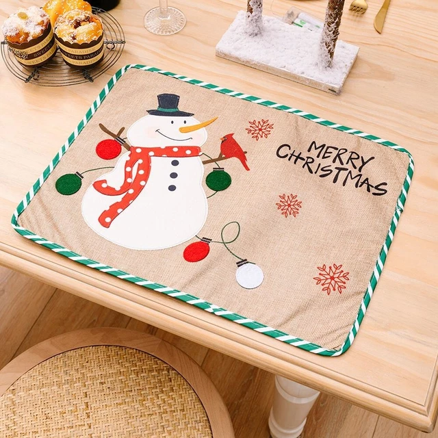 Durable Maison Placement Table Tapis Set de Décor 46x35cm Fête Noël