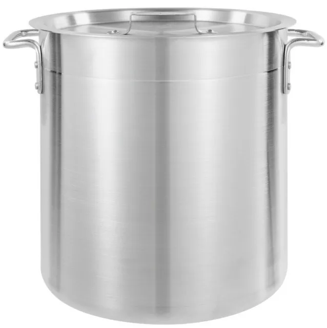 24 Qt Heavy Duty 4mm Aluminum Stock Pot w/Lid Commercial Restaurant NSF Soup