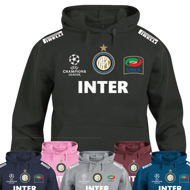 Felpa con cappuccio personalizzata  Maglia manica lunga Inter