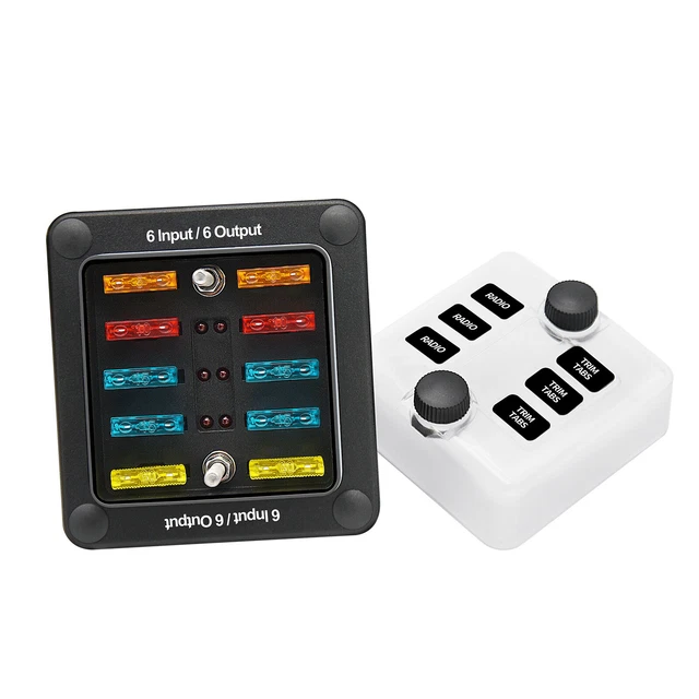 6-Way One in One out Blade Fuse Box Block Holder for Car Marine Boat Waterproof.