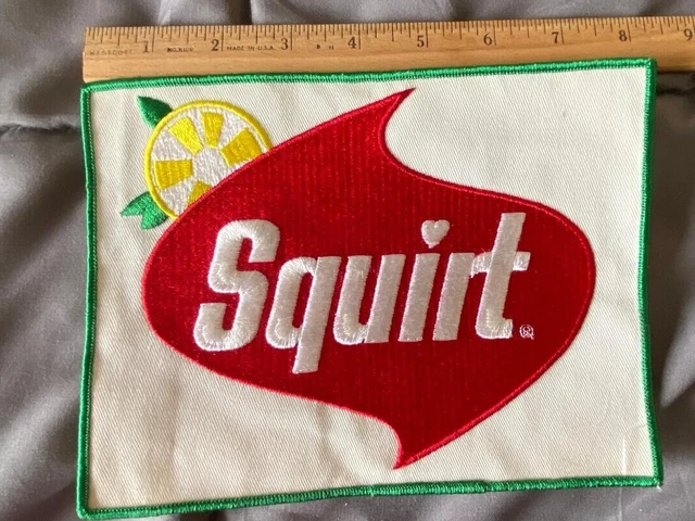 Vintage Squirt Soda Pop Patch Embroidered Uniform Patch 6"x 8"