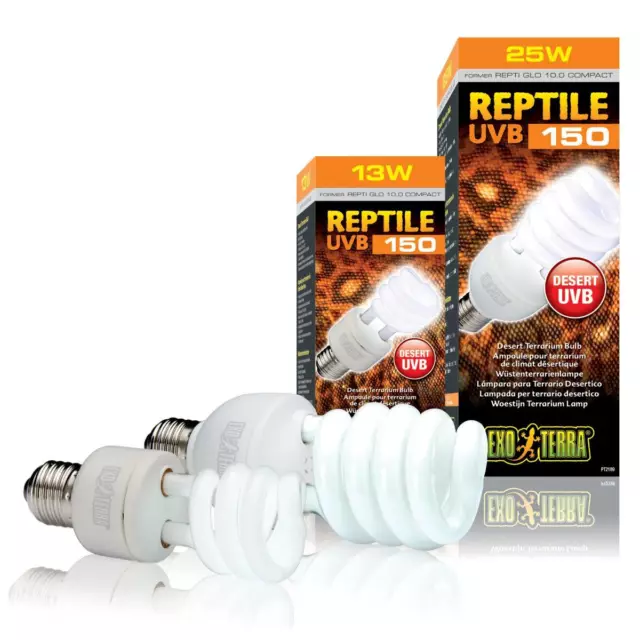 Exo Terra Reptile UVB150 Terrarienlampe Repti Glo 10.0 für Wüstenreptilien