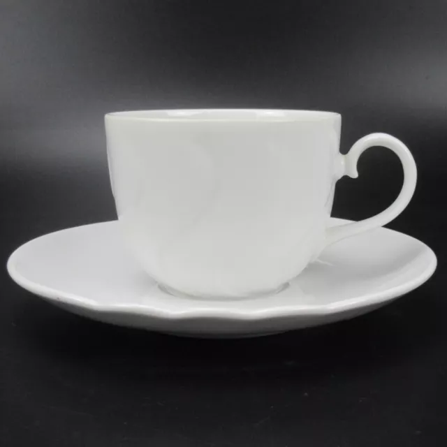 Seltmann Weiden Porzellan Kaffeetasse + Untertasse Serie Helena weiß Coffee Cup