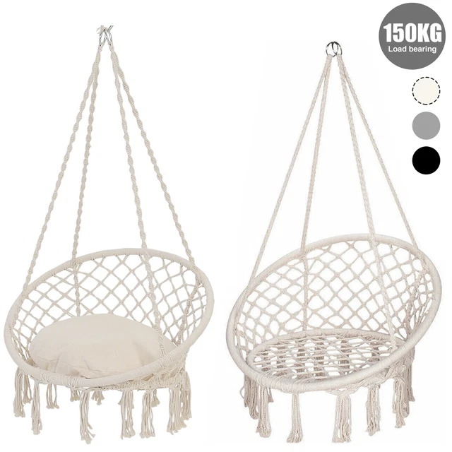 Hängesessel Hängeschaukel Hängekorb Hängestuhl Hängesitz 150 kg Kissen LONENESSL