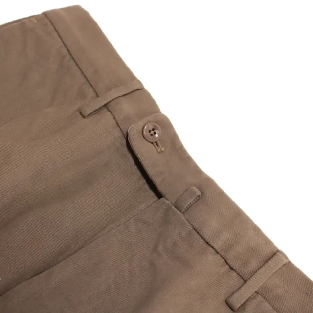 Incotex NWT Chinos / Casual Pants Size 32 US Solid Tan Cotton Blend Regular Fit