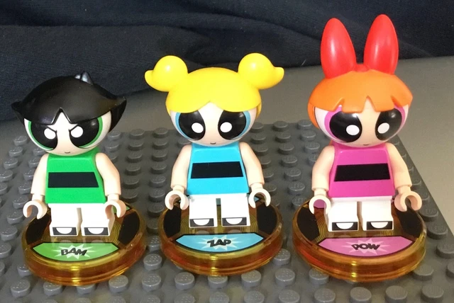 Millionspring Set 3 In 1 Powerpuff Girls, Bubbles Blossom Buttercup, Mattoncini Costruzione In ABS, Regalo Bambini