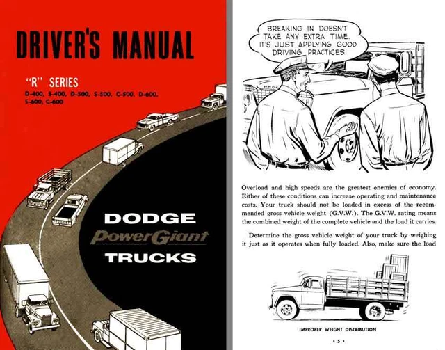 DODGE POWER GIANT Trucks 1961 Drivers Manual 'R' Series 16.95 PicClick