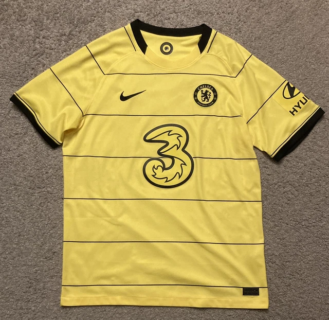 Christian Pulisic Nike Chelsea 2021/2022 Away Shirt Jersey Yellow Men’s Large 10