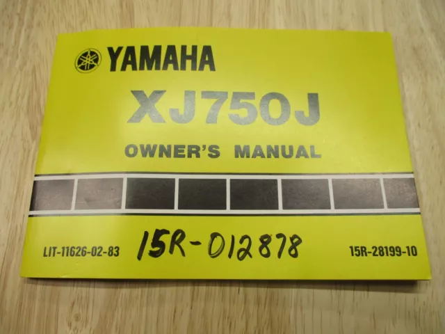 Vintage Yamaha XJ750J NOS OEM Owners Operators Manual # 15R-28199-10 XJ 750