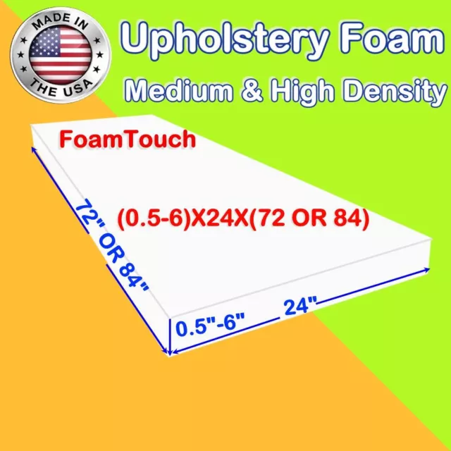 High and Medium Density #FoamTouch Upholstery Foam size (1-6) X