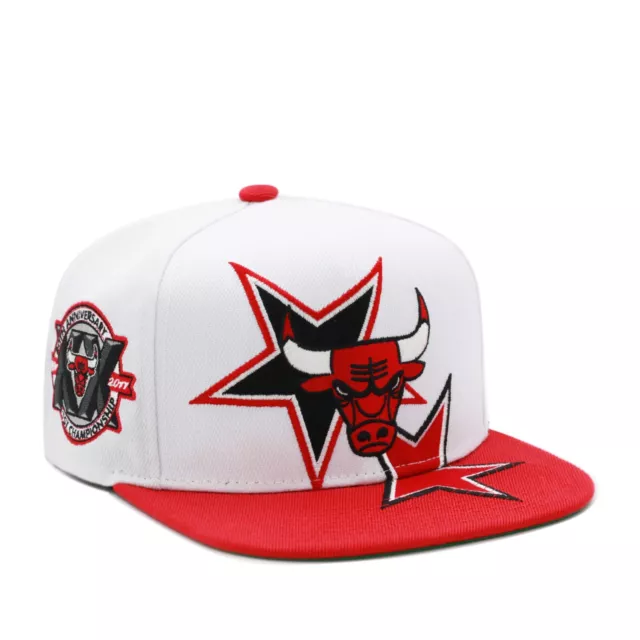 Mitchell & Ness Chicago Bulls NBA All Star Snapback Hat Cap - White/Side Patch