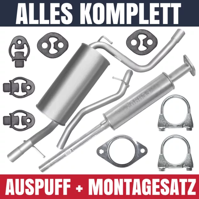 Auspuffanlage Schalldämpfer Auspuff für Ford Focus II 2 MK2 1.4 1.6 Schrägheck