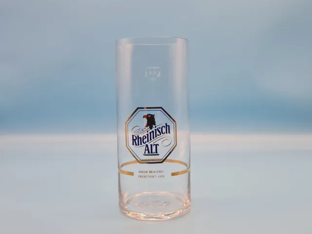 Adler Brauerei Rheinisch Alt 0,4l altes Bierglas Bier Glas Becher