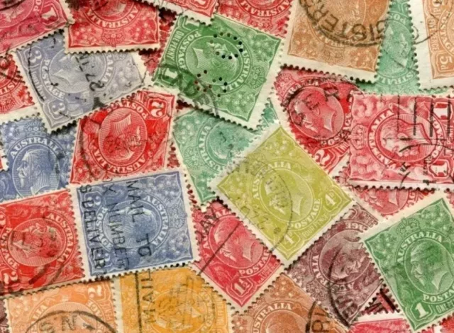 KGV Stamps 1/4 - 5d Bulk Lot Various Wmks