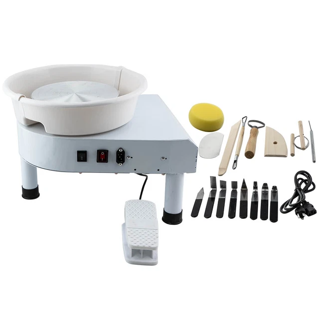 Máquina eléctrica de cerámica artesanal rueda de cerámica de acero inoxidable 250W 25CM/9.8