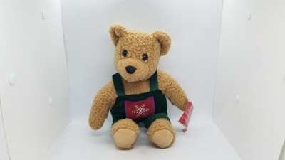 Hallmark Kiss Kiss Mistletoe Bear Brown Bear Plush Stuffed Animal 10" W Tags