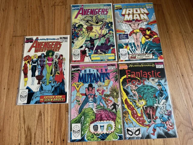 Atlantis Attacks - 5 issues - 1989 Marvel Comics Annuals Lot