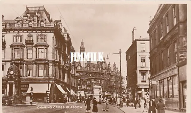 Old Postcard Charing Cross Glasgow