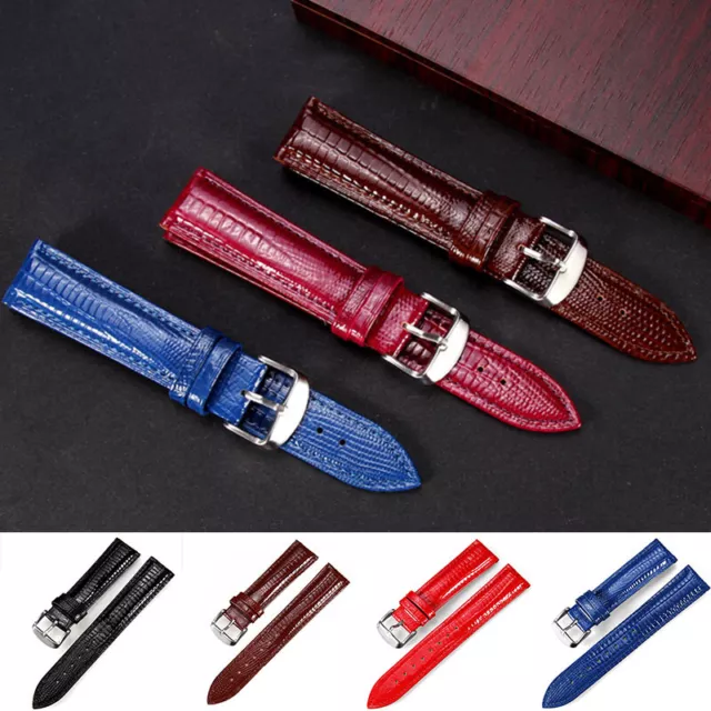 Fashion Mens Ladies Genuine Leather Watch Strap Band Colour Collection Gifts US