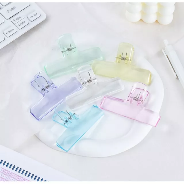 Transparent Planner Clips Acrylic File Clamps New Paper Clamp  School