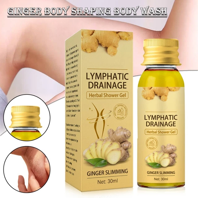 Lymphatic Drainage Herbal Ginger Shower Gel Body Wash Weight Loss Slimming /c