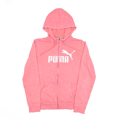 Puma Felpa con cappuccio rosa zip completa da donna S